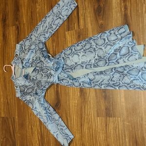 Snake print trench coat